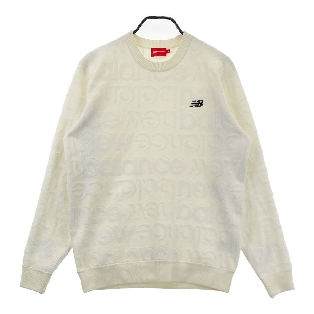 ニューバランスゴルフ　クルーネック ニット プルオーバー サイズ4 New Balance ゴルフ ニットセーター サイズ4 グレー New Balance Golf