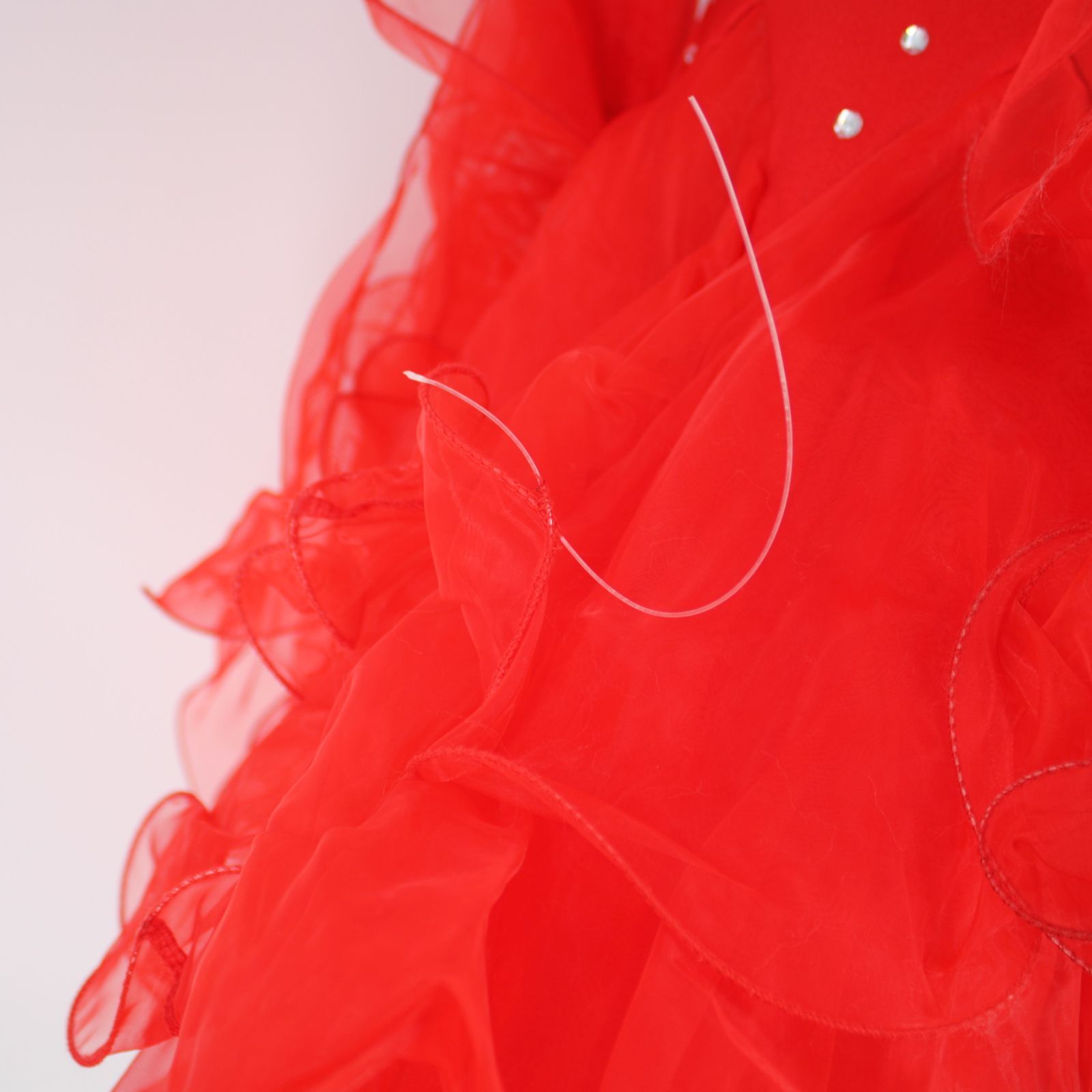 社交ダンス衣装】レッド yilinfeier ワンピース ドレス 赤