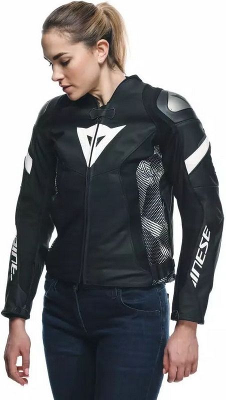 Dainese レディース レザージャケット ブラックZIP BELTもセット