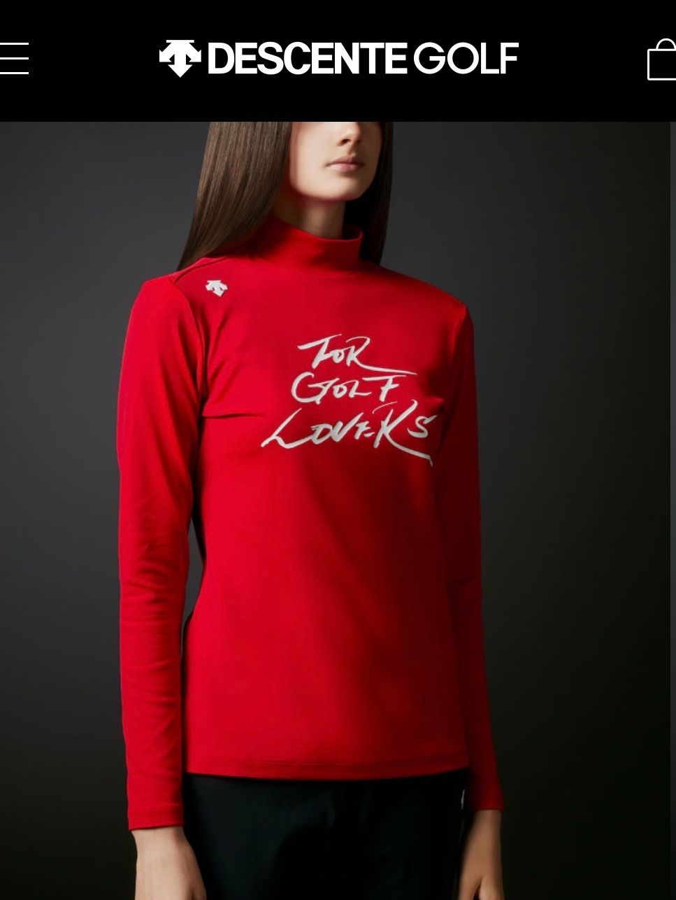 デサントゴルフ 上下セット タートルネックシャツ ストレッチスカート