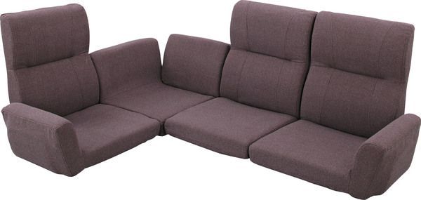 MITASインテリア ファンクションソファフロアチェア ブラウン LSS-11BR