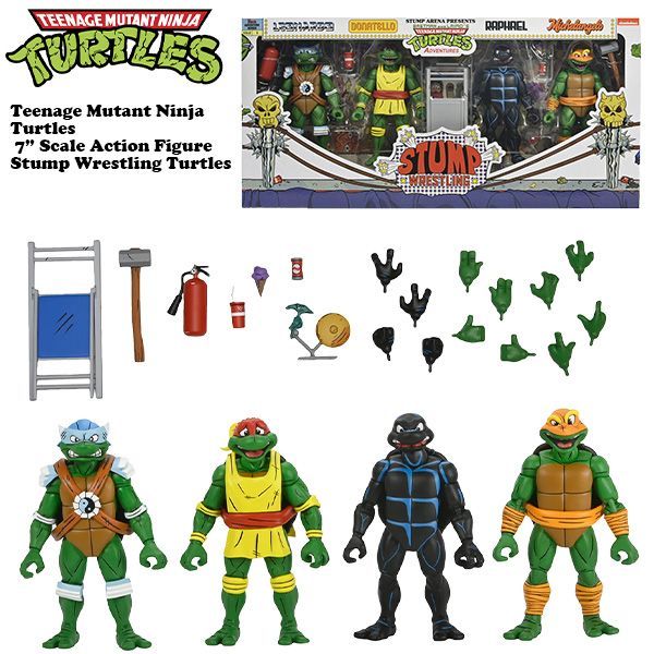 【LA正規品】 タートルズフィギュア “STUMP WRESTLING” TMNT STUMP WRESTLING TURTLES 4 PACK (ARCHIE COMICS) 7