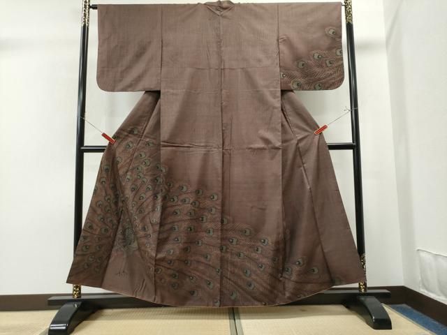 平和屋着物○男性 本場大島紬 アンサンブル 80亀甲 総詰め 正絹 逸品  