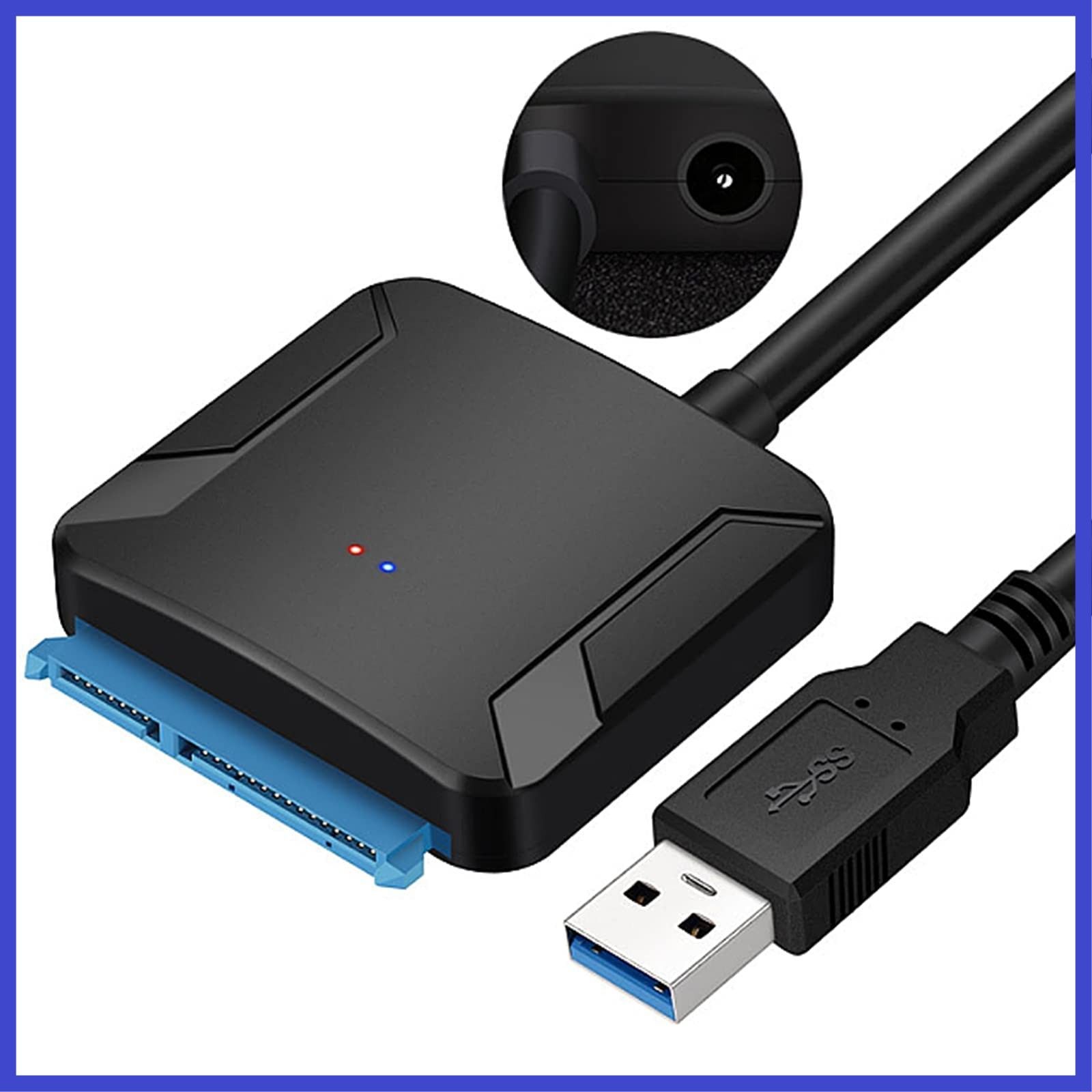 YFFSFDC SATA USB Converter Cable 3.5/2.5 inch HDD SSD UASP Compatible SATA USB USB Adapter SATA USB 3.0 Converter Cable High Speed Transmission PS4 Windows/Mac OS/Linux/Chrome OS Compatible 5G