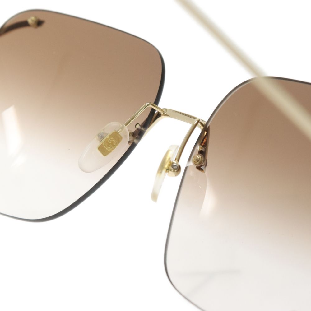 GUCCI (グッチ) スクエア型サングラス アイウェア ゴールド GG0645S