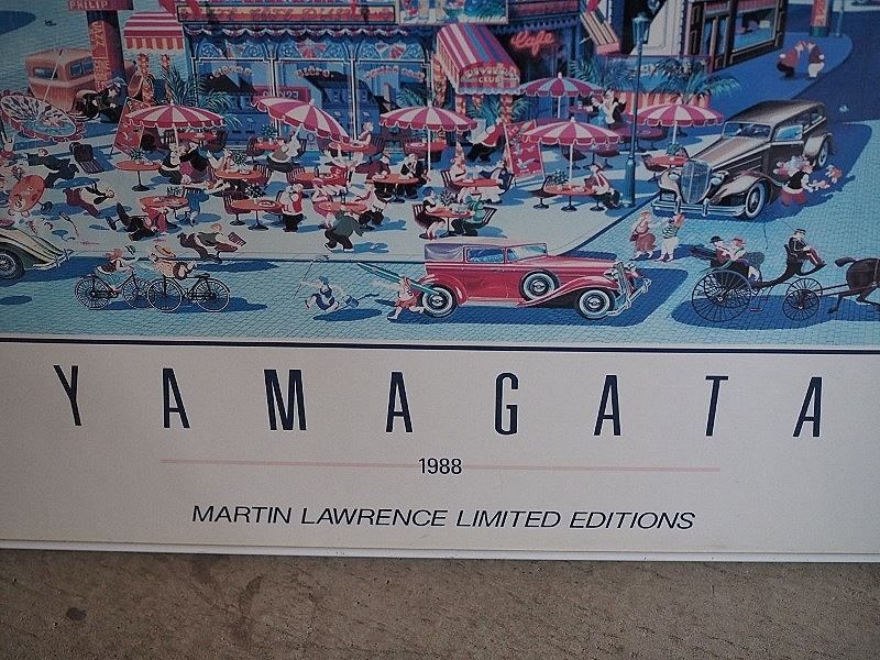 ヒロ・ヤマガタのリトグラフ3枚セット(色あせあり)アウトレット 古録