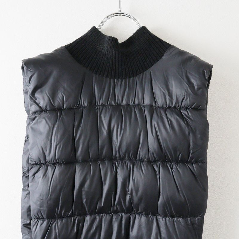 2022AW エンフォルド ENFOLD RIB-NECK VEST リブネック ベスト 38/ブラック トップス ノースリーブ  【2400013695305】