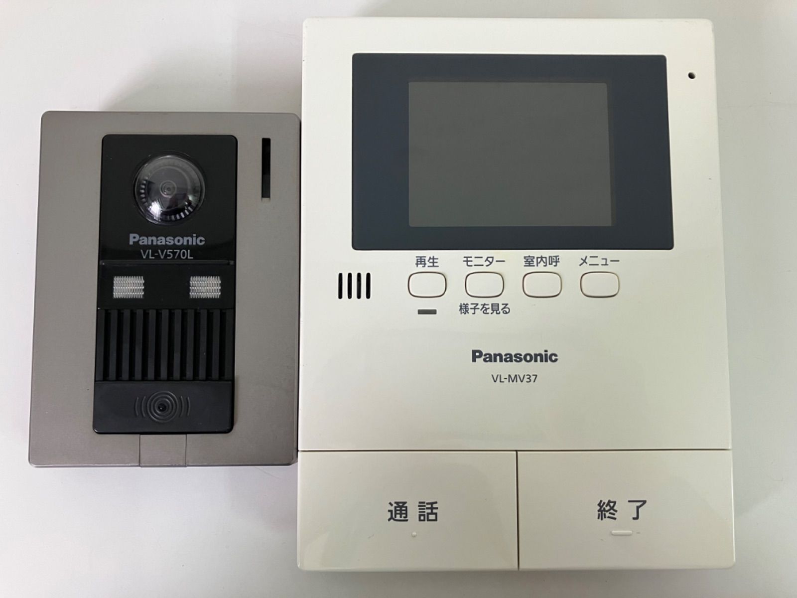 D/ Panasonic パナソニック インターホン ドアホン モニター親機 カメラ玄関子機 VL-MV37KL.VL-V570L-S - メルカリ