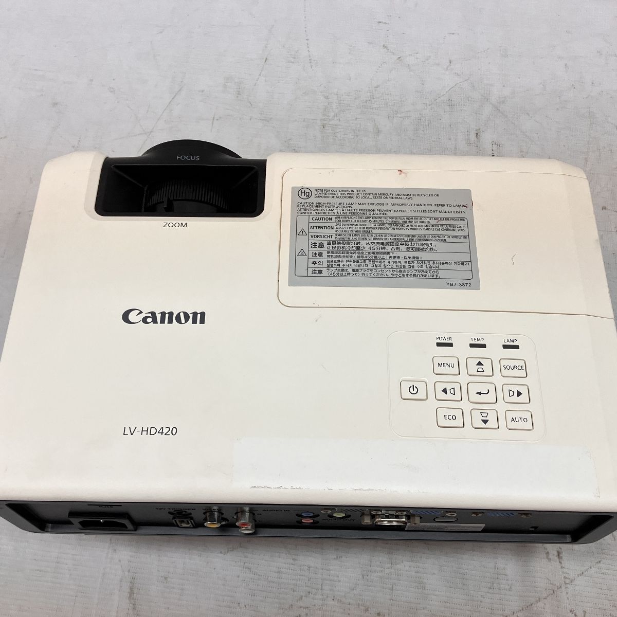 Canon LV-HD420 パワープロジェクター キヤノン VGA~WUXGA 中古 Canon LV-HD420 パワープロジェクター キヤノン VGA~WUXGA 中古