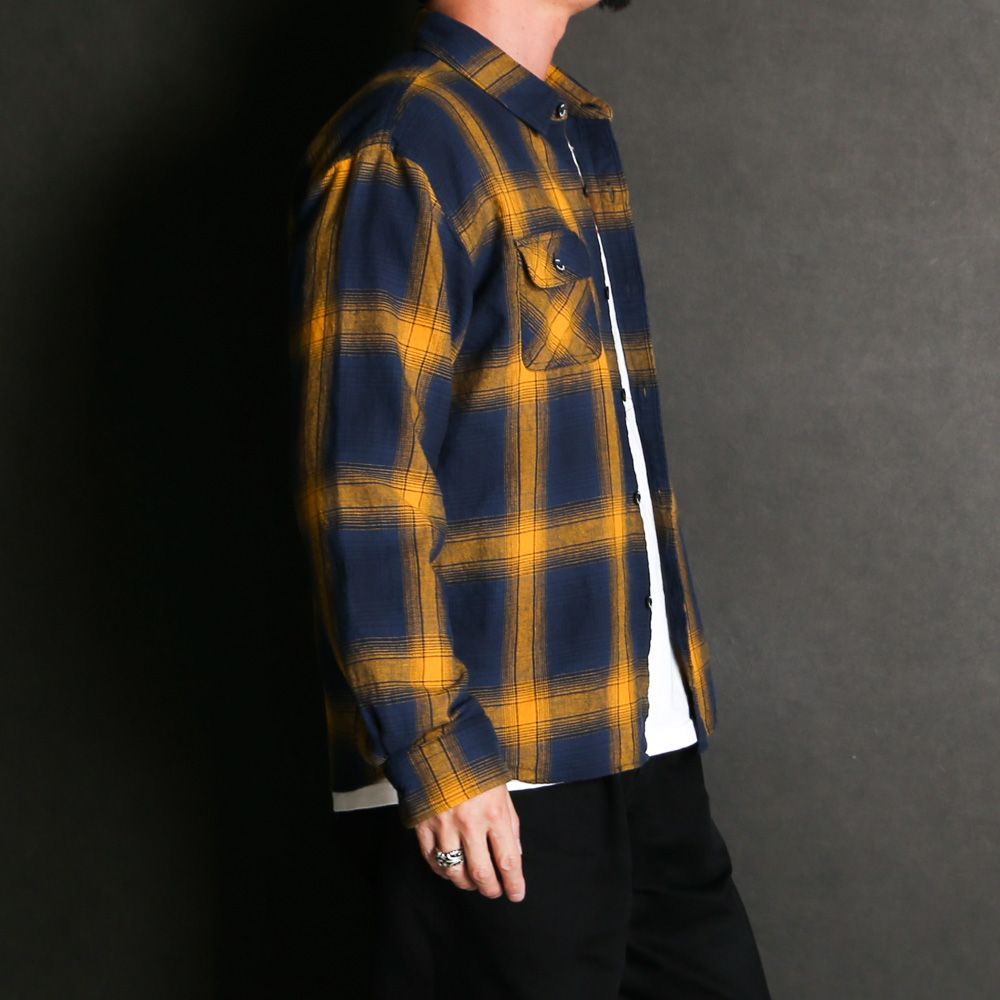 RATS/ラッツ】COTTON LINEN CHECK SHIRT / コットンリネン