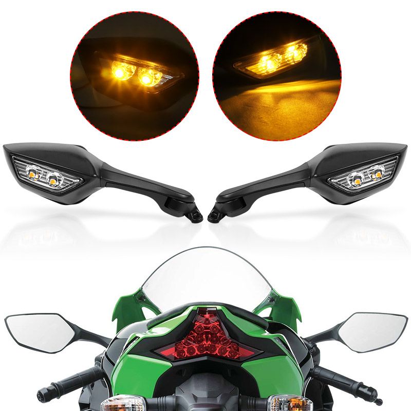 バイクミラー 用 カワサキ 用 ニンジャ H2 ZX1000 用 カーボン