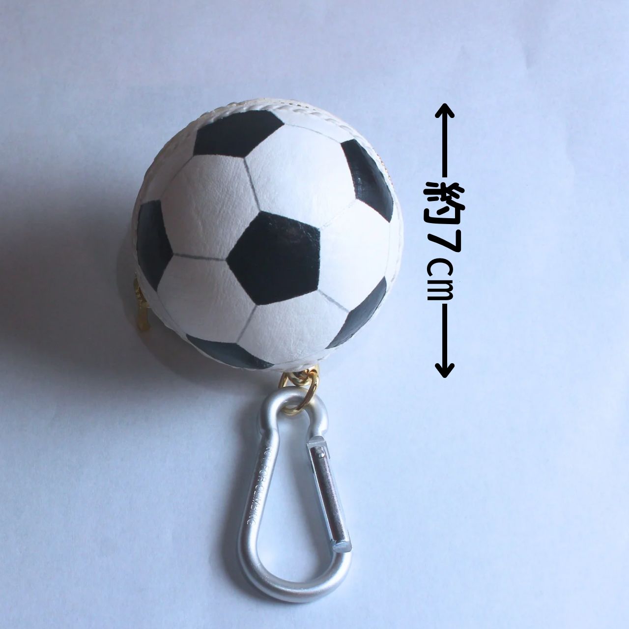 サッカーボール 型 ポーチ 直径約7cm 1個 姫路レザー コインケース リアル 本革