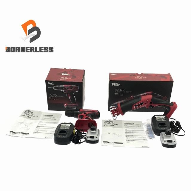 ♥セット BOSS POWER ボスパワー 10.8V 充電式ドリル＆ドライバー KN-11LiA 充電式電気のこぎり KN-12LiA コードレス