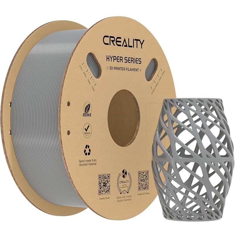 Creality PETG フィラメント グレー 1.75mm K1 Max用 Hyper PETGフィラメント 3Dプリンターフィラメント 高速30-600mm|s向けに設計 1kg 2.2ポンド |スプール PETGフィラメント 高速フィラメント 寸法 0