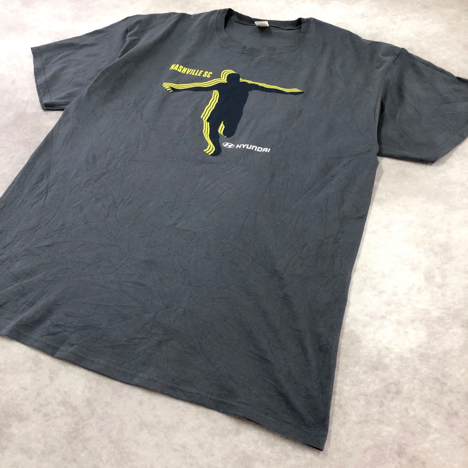 FRUIT OF THE LOOM フルーツオブザルーム Tシャツ 半袖 古着 USED Vintage ヴィンテージ アメカジ 両面プリント 人物 シルエット スポーツ MLS サッカー 背番号23 スポンサー