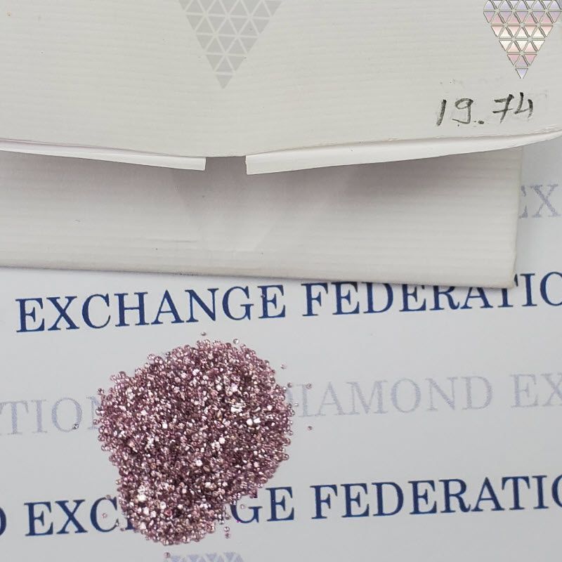 10 ピース 0.01 ct 合計 約 0.10 ct Fancy Vivid Purplish Pink I1-SI 