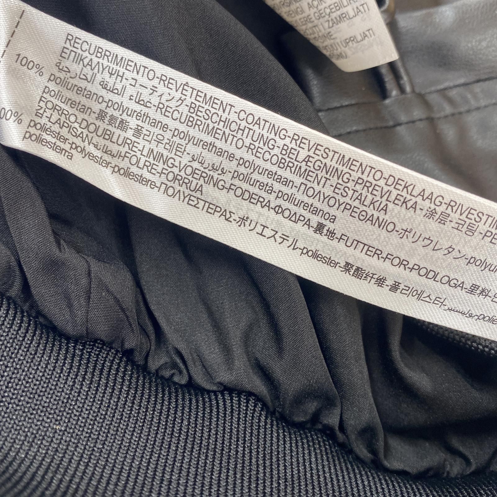 美品 ZARA ザラ タグ付き フェイクレザー チャイナジャケット sizeEUR