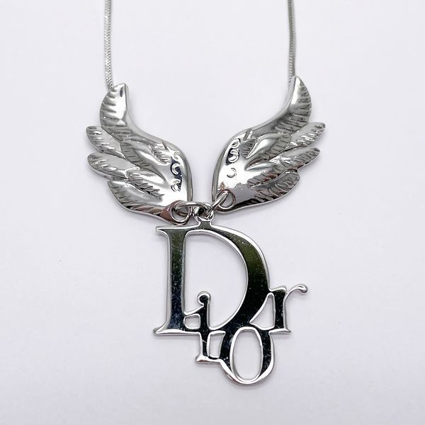 Christian Dior ロゴ フェザー 羽 翼 チョーカー ヴィンテージ ネックレス