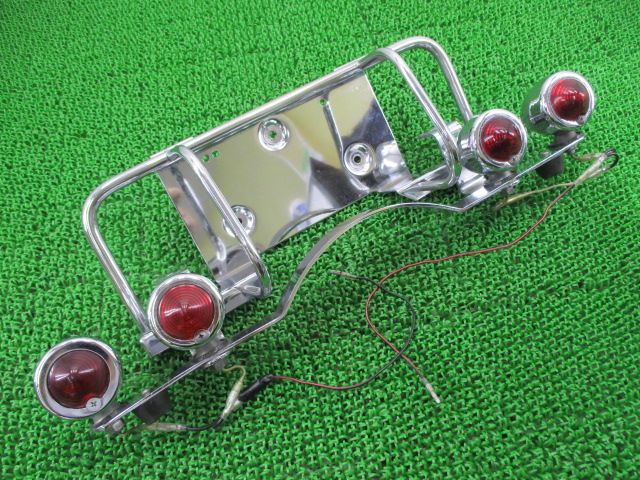 ハーレーFLHR1340 デコレーションバンパー 社外 ツーリング ナンバーステー デコレーションランプ コンディション良好 【中古】 74