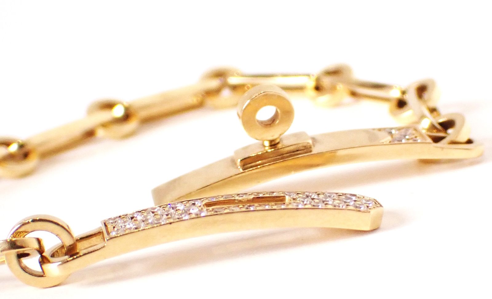 HERMES(エルメス) K18 ダイヤモンド ケリー ブレスレット D0.59ct 16.1 
