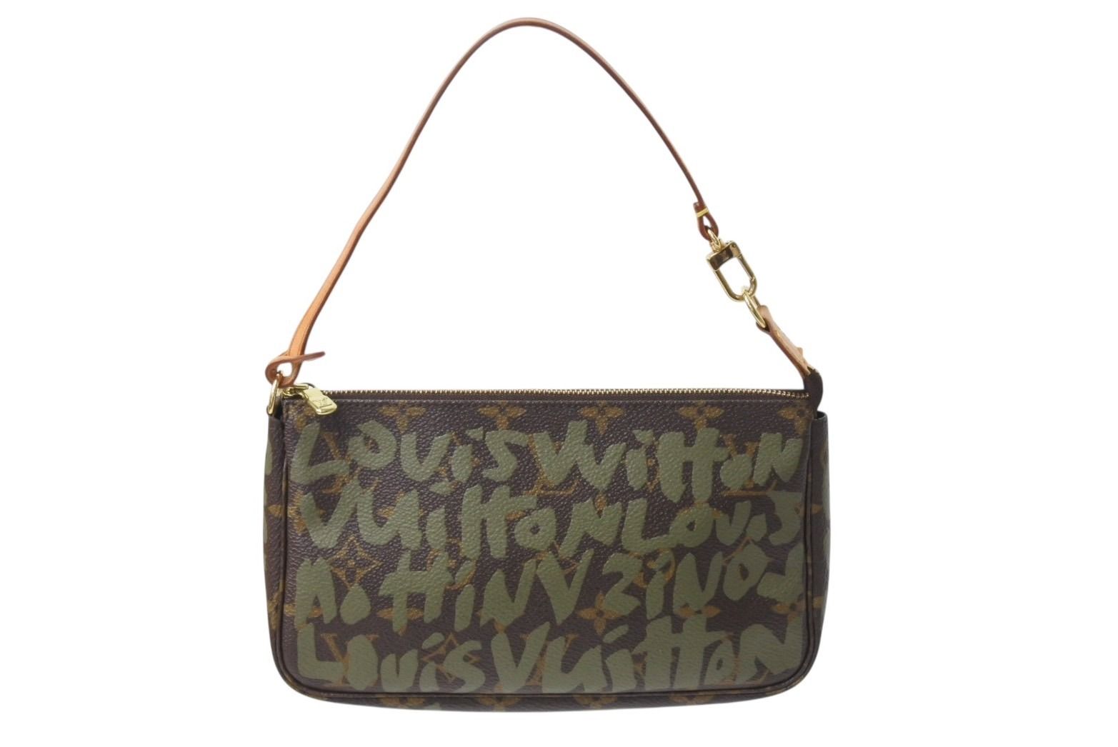LOUIS VUITTON ルイヴィトン ポシェットアクセソワールモノグラムグラフィティ M92191 ハンドバッグ カーキ 4b003454
