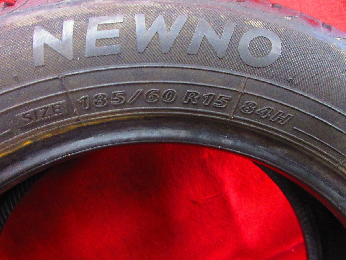 タイヤ 2本 185/60R15 ブリジストン NEWNO ECOPIA 2023年 溝アリ