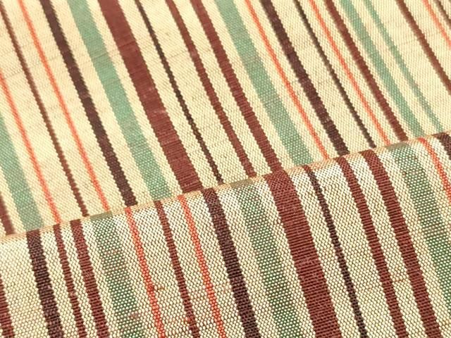 平和屋着物●上質な紬　縞　正絹　逸品　CAAU9732vf 平和屋着物○上質な紬 縞 正絹 逸品 CAAU9732vf