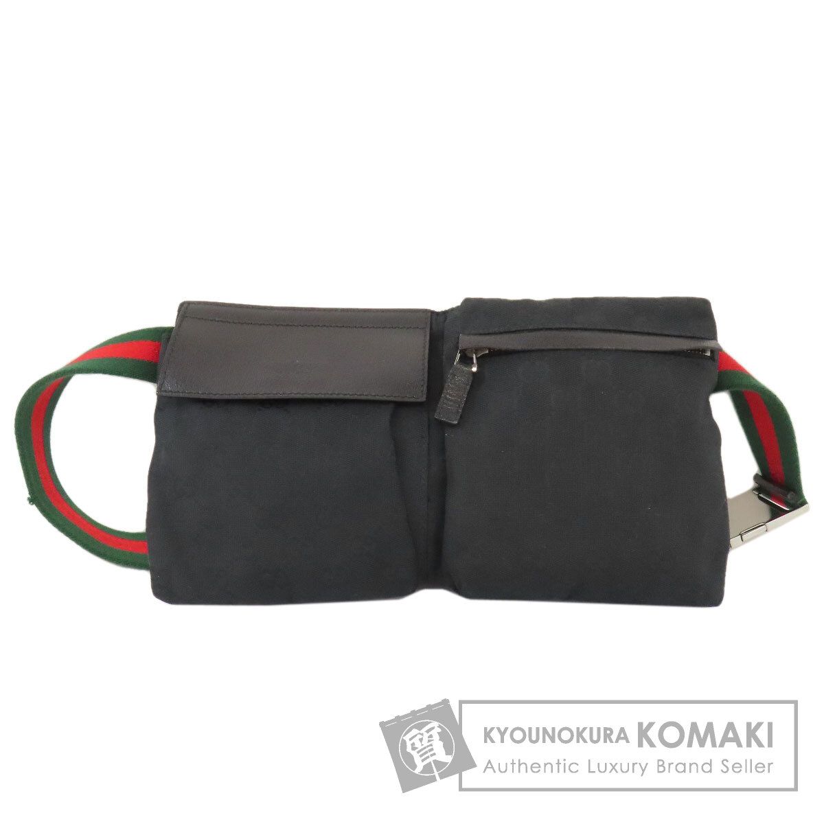 GUCCI グッチ 28566 GG ヒップバッグ ウエストバッグ キャンバス レザー レディース
