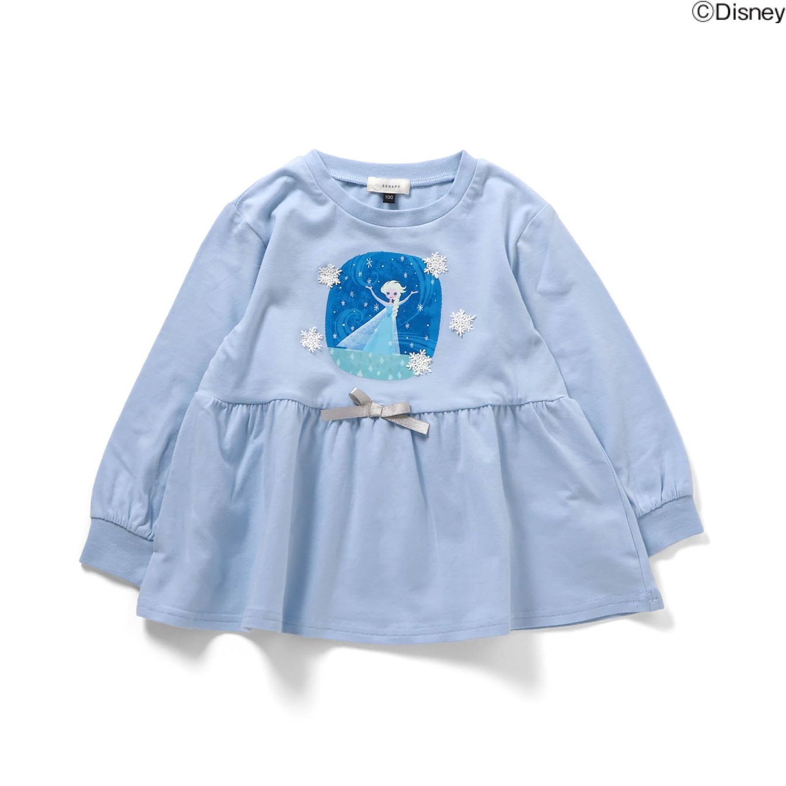 子供服 Tシャツ ディズニープリンセス アナ雪 女の子 長袖 セラフ 