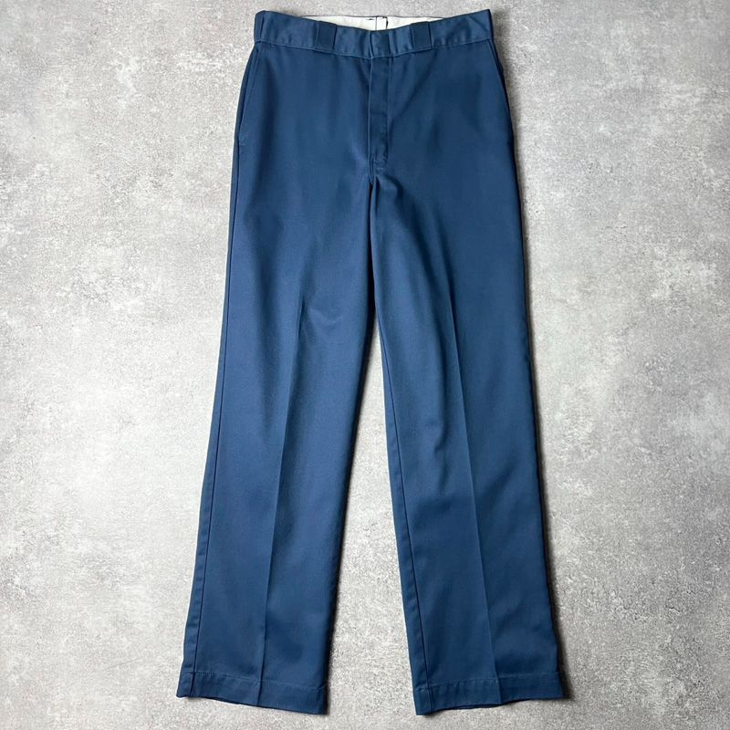 90s ディッキーズ 874 アメリカ製　ネイビー 古着 90s USA製 Dickies 874 コットンツイル ワーク チノ パンツ