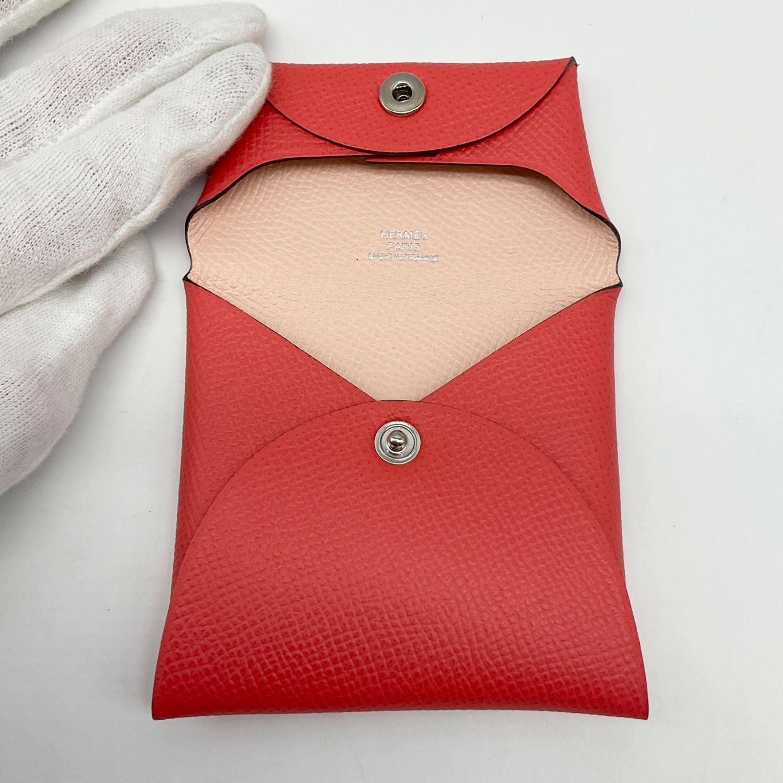 新品未使用【HERMES】バスティア⭐️ピンク エルメス バスティア オーストリッチ コインケース ピンク