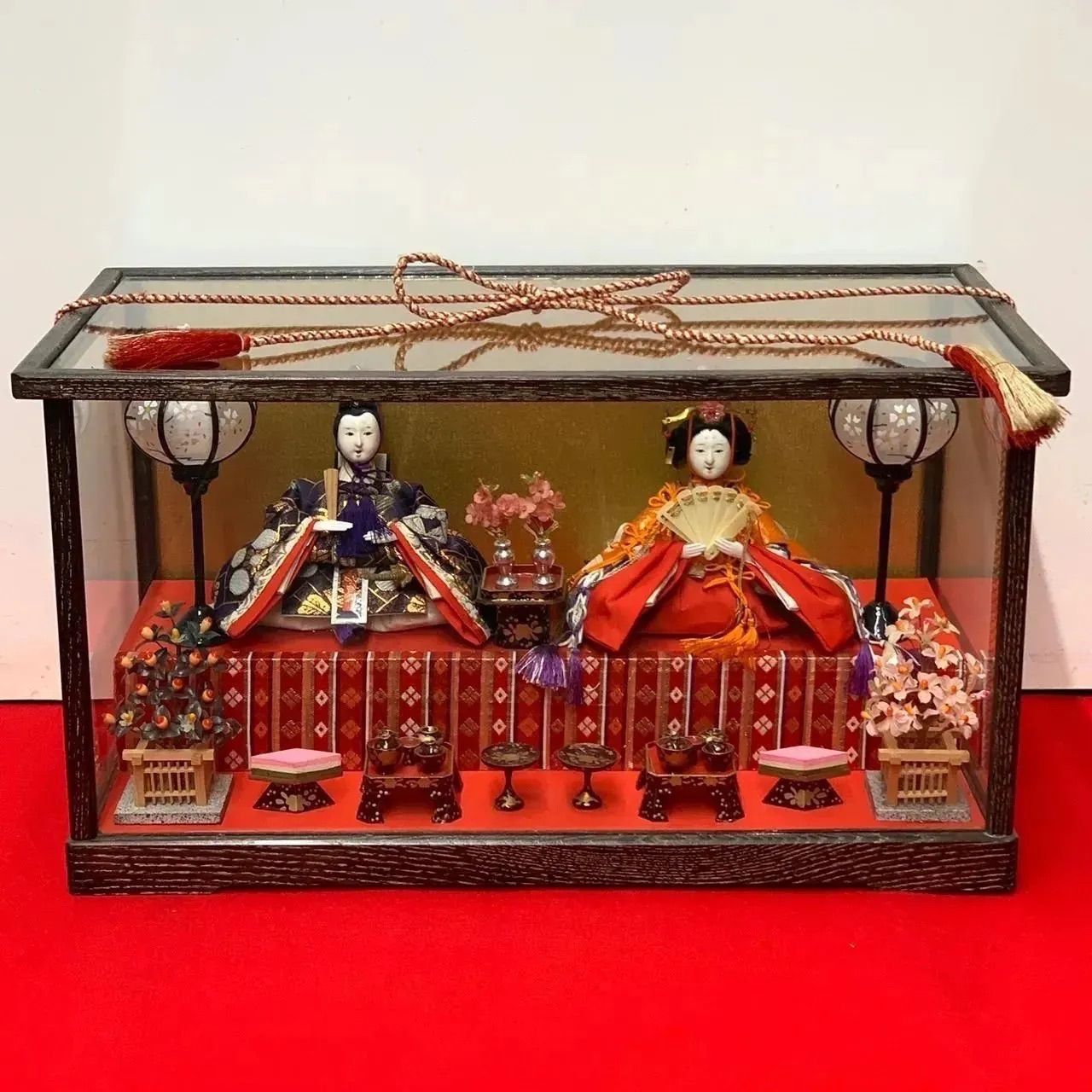 雛人形 お雛様 ガラスケース入り 親王飾り ヴィンテージ - メルカリ