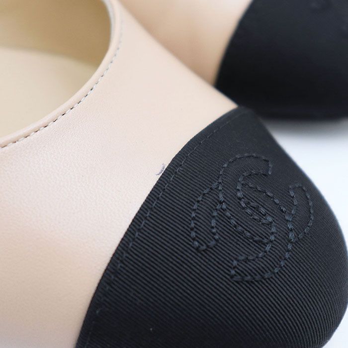 【美品】CHANEL シャネル　キルティング　パンプス　ココマーク　24.5 美品【シャネル】パンプス ココマーク キルティング リボン 黒