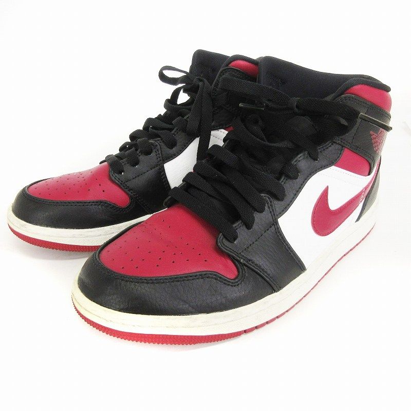 Nike Air Jordan 1 ハイカット スニーカー グレーブラックレッド Nike