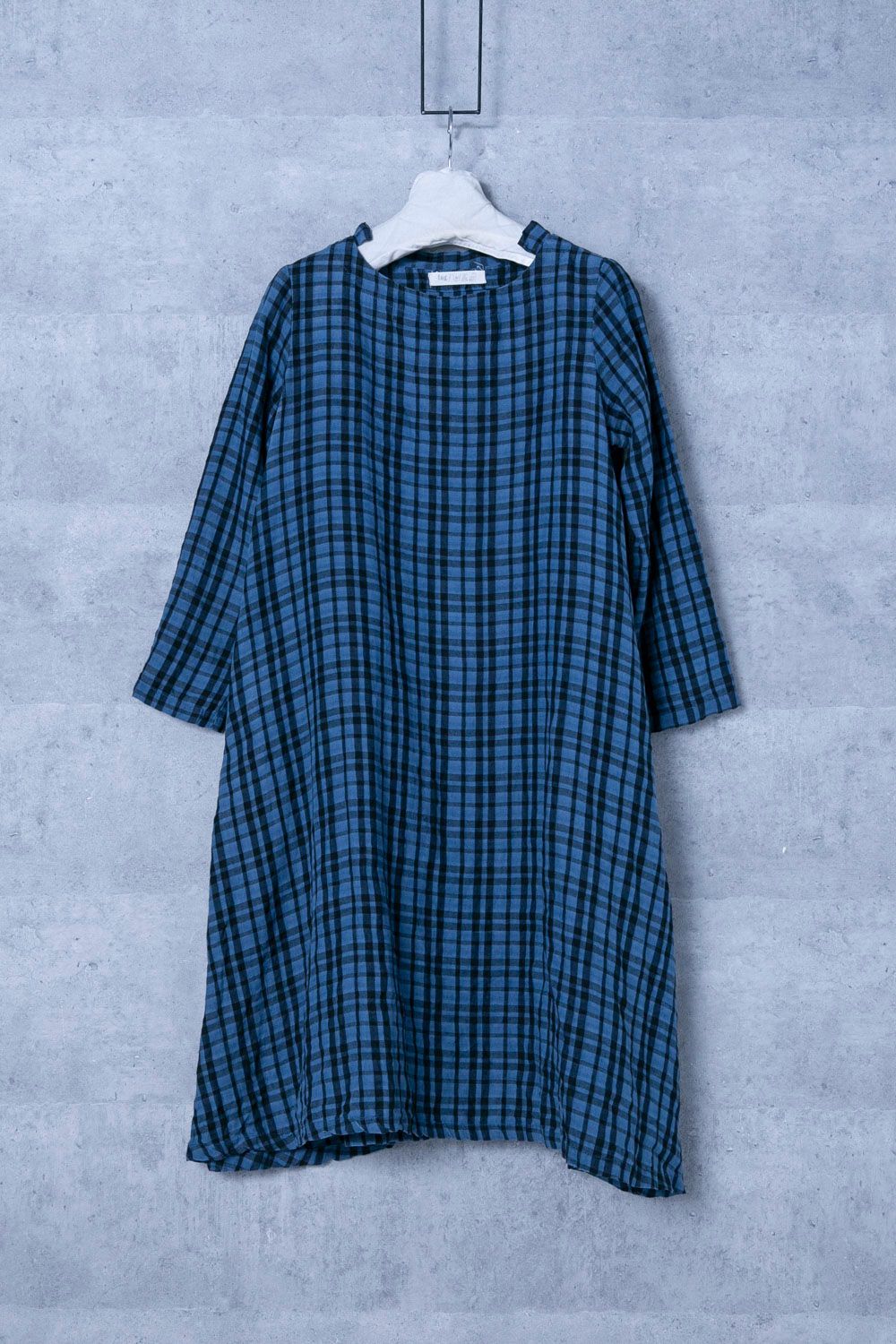 お値下げしました fog linen work リネン ノースリーブワンピース fog linen work フォグリネンワーク チェックリネンワンピース