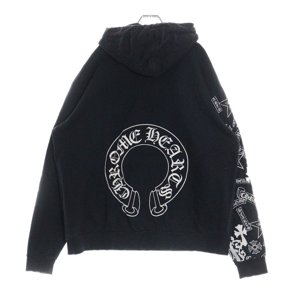 CHROME HEARTS 最新 マルチロゴ・ステンシル サイズL CHROME HEARTS (クロムハーツ) STENCIL HOODIE スリーブマルチ