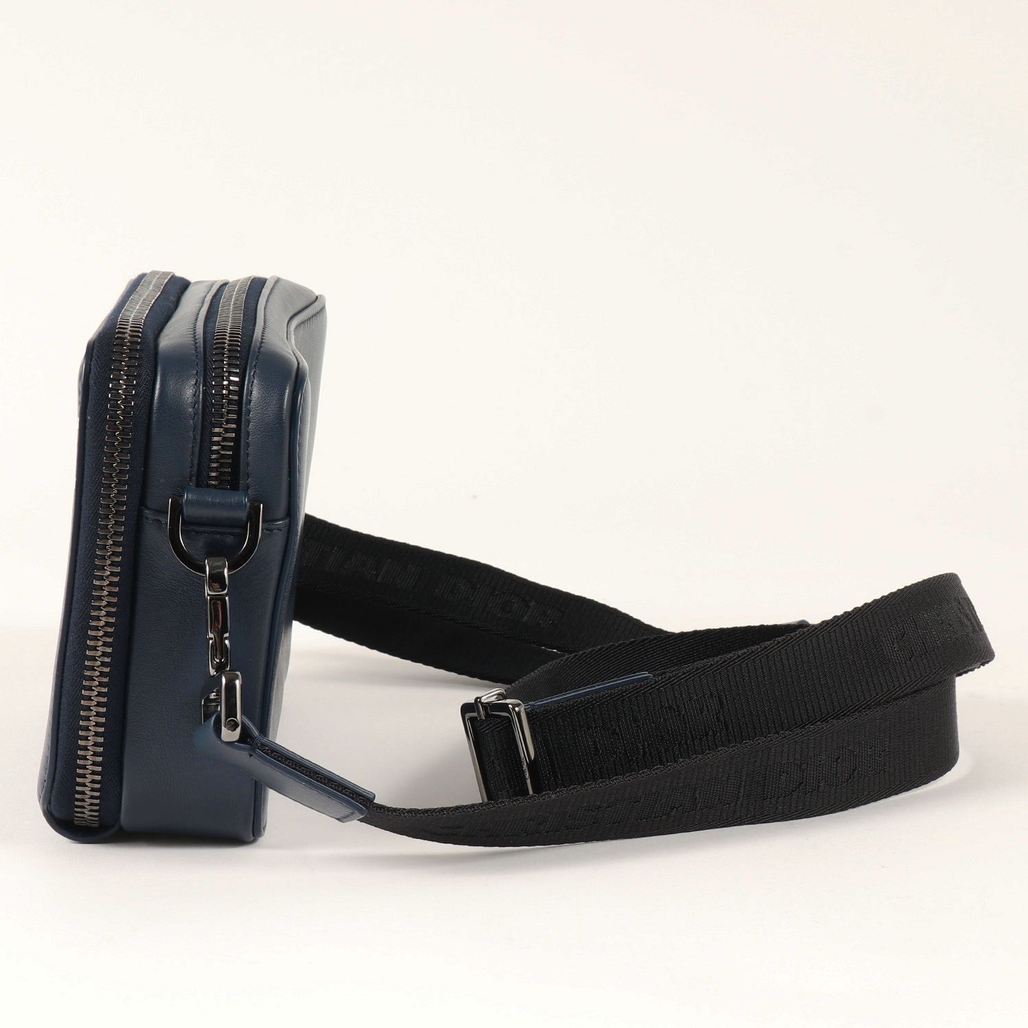 美品 Dior HOMME ディオールオム ロゴ プリント レザー ショルダー  