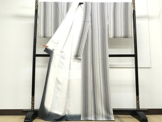 平和屋着物●上質な小紋　縞　ますいわ屋扱い　正絹　逸品　CAAS9229th 平和屋着物○上質な小紋 縞 ますいわ屋扱い 正絹 逸品 CAAS9229th