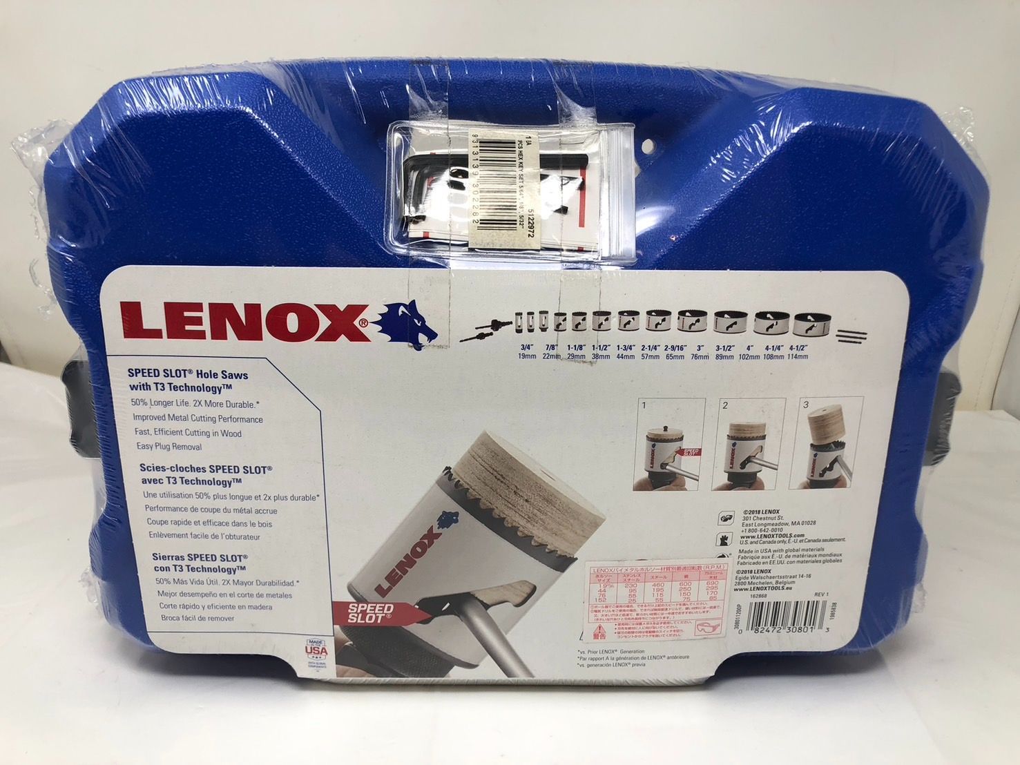 ◆ LENOX レノックス 30801-1200PBM ホールソーキット 17PC 配管工事用◆18941