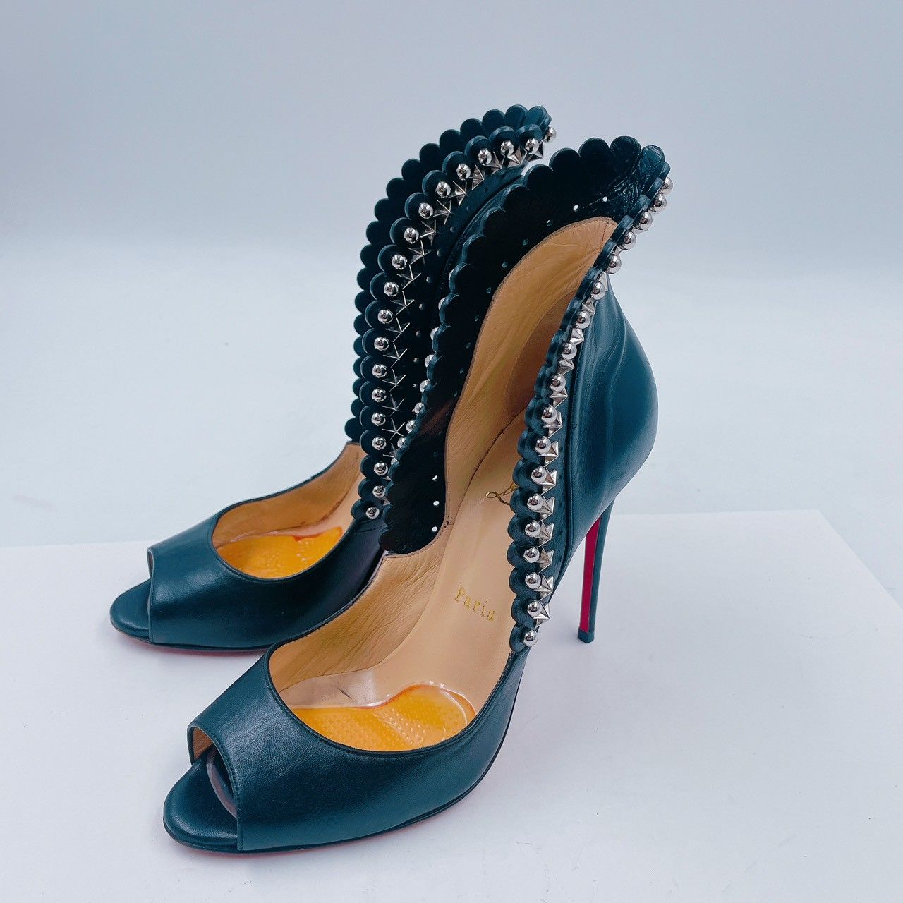 Christian Louboutin クリスチャンルブタン ハイヒール Red Sole レッドソール ドレスシューズ レディース レザー ブラック