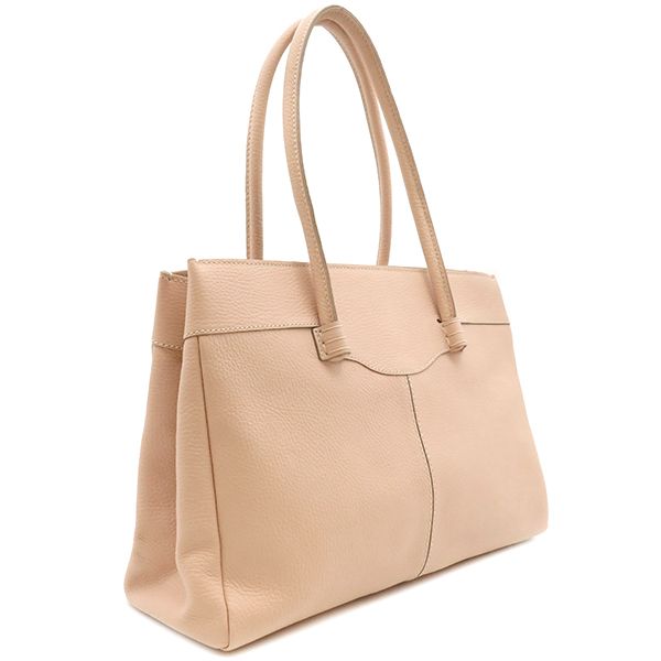トッズ TODS トートバッグ MOCASSINO レザー ベージュ シルバー金具