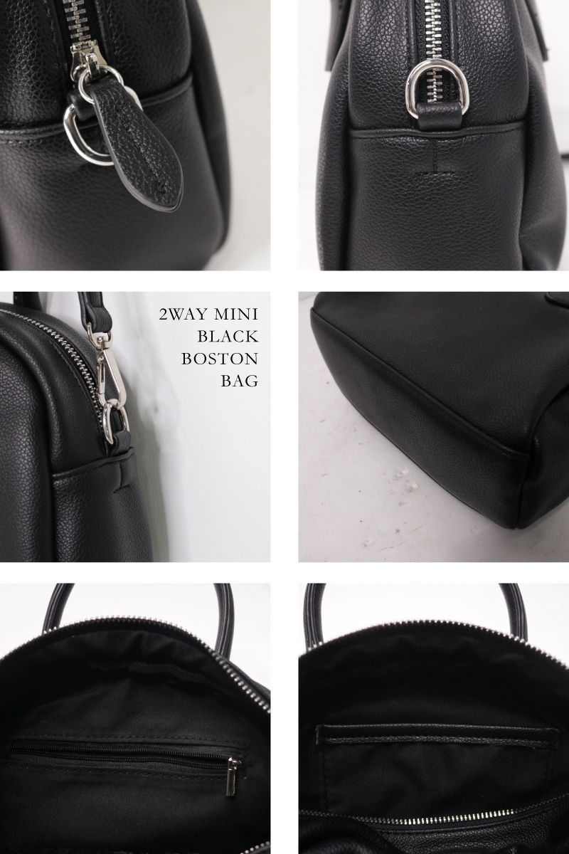 MINI BOSTON BAG / BLK ミニボストンバック 2way mini boston bag / 2wayミニボストンバッグ（長さ調節可能