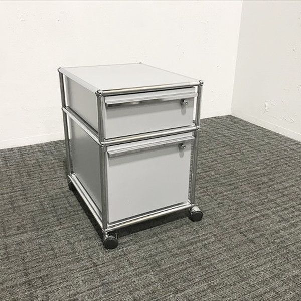 USM Haller インサイドワゴン 2段 USMハラー デスクワゴン USMマットシルバー