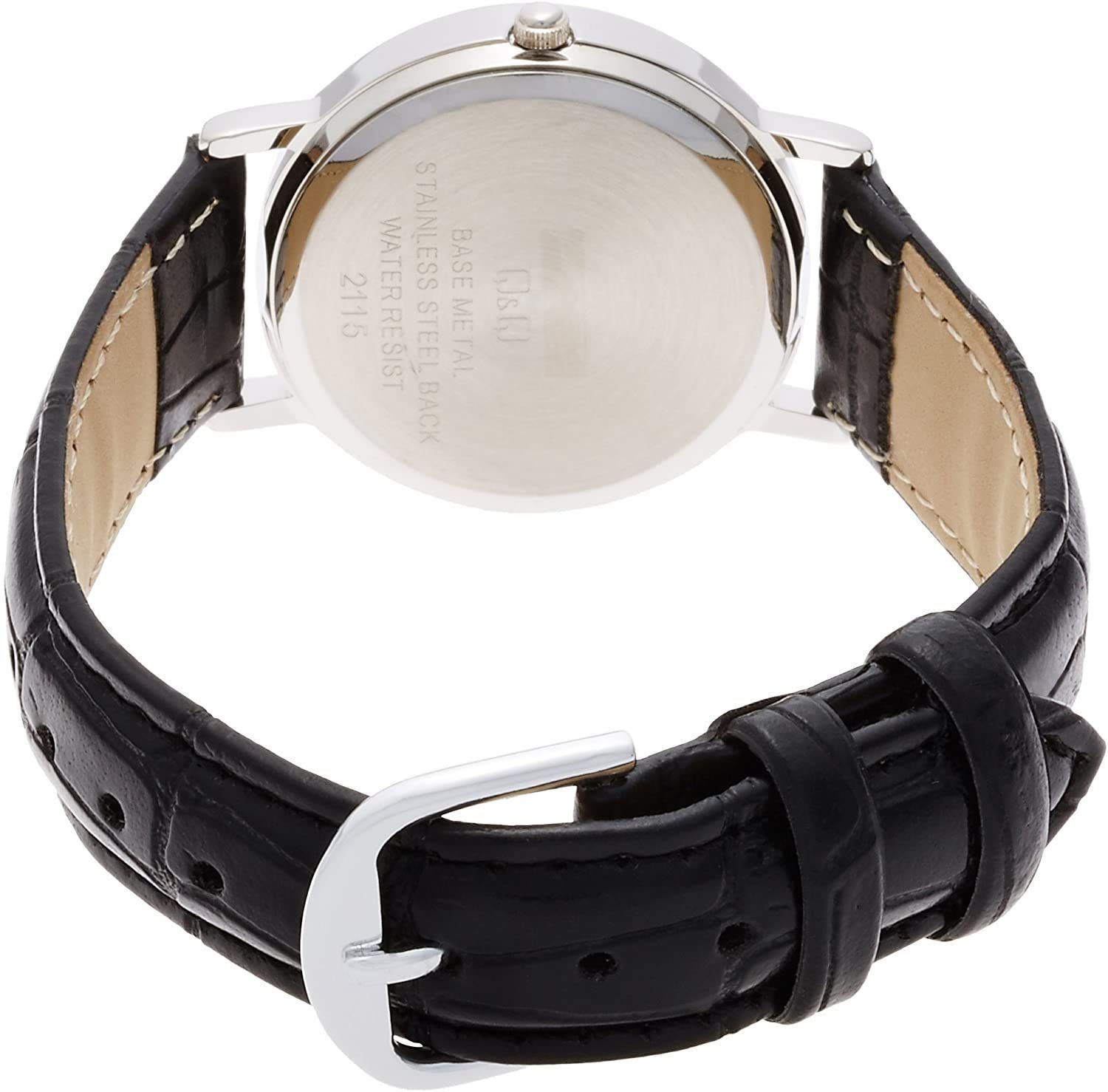 数量 ホワイト レディース D 023-304 革ベルト 日付 防水 アナログ 腕時計 Q-Q シチズン