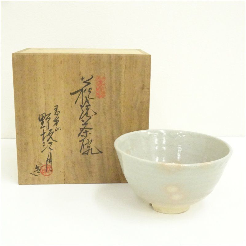 萩焼 野坂江月堂 野坂康起造 茶碗 萩茶碗 抹茶碗 共箱 萩焼 野坂江月堂 野坂康起造 茶碗 萩茶碗 抹茶碗 共箱