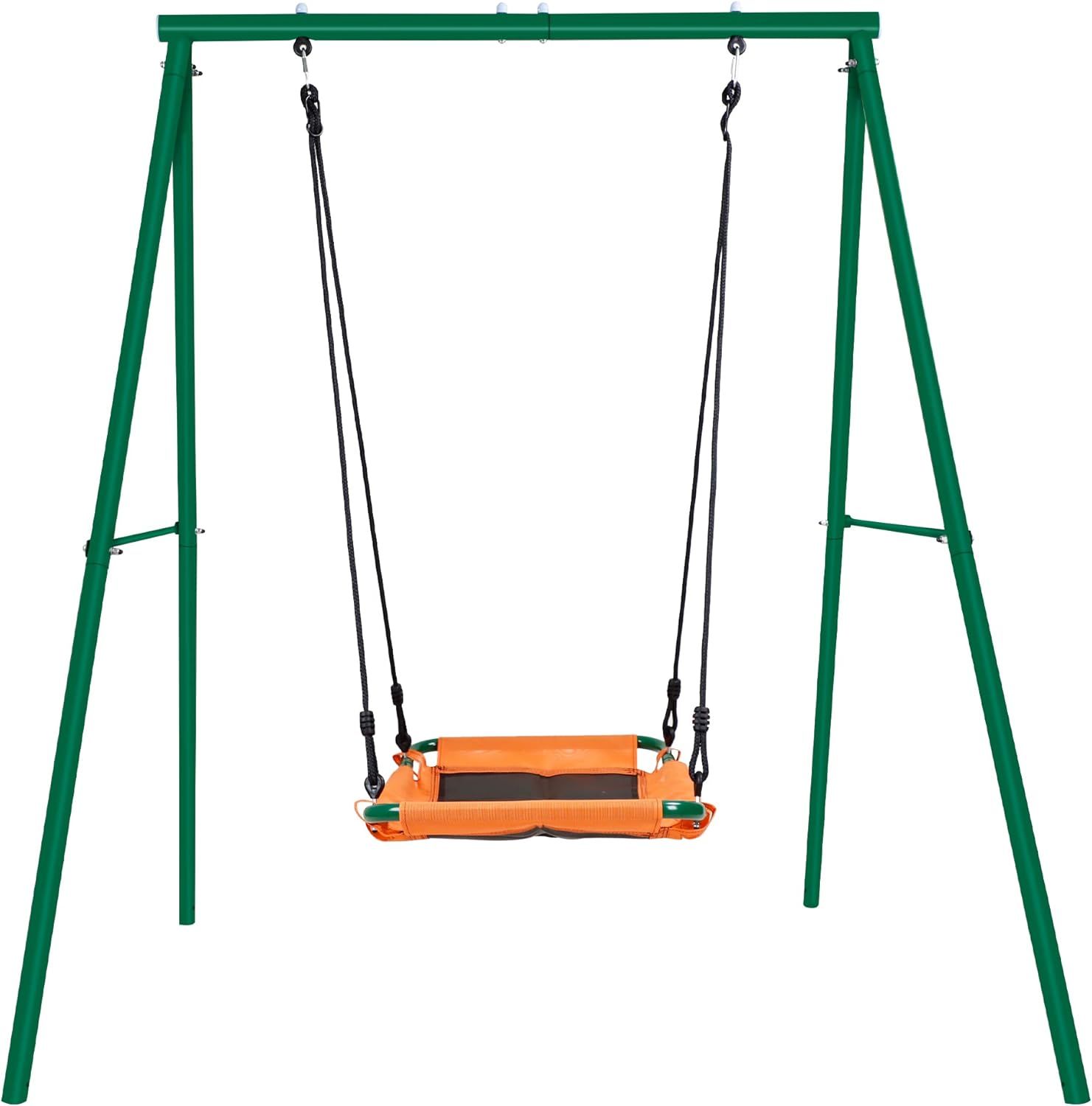 ブランコ 屋外 遊具 庭 ぶらんこ 組み立て簡単 アウトドア用 ブランコセット 耐荷重100kg フレーム金属製 ブランコ フレーム 子供 遊び 大人 おしゃれ 耐久性 日本語取扱説明書 148.5*162.5*181.5*cm
