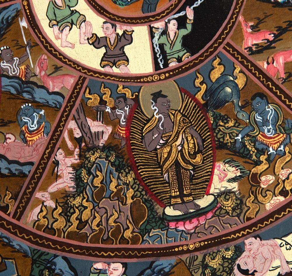 一点物〕タンカ - Wheel of existance 六道輪廻図[36cm x 45cm