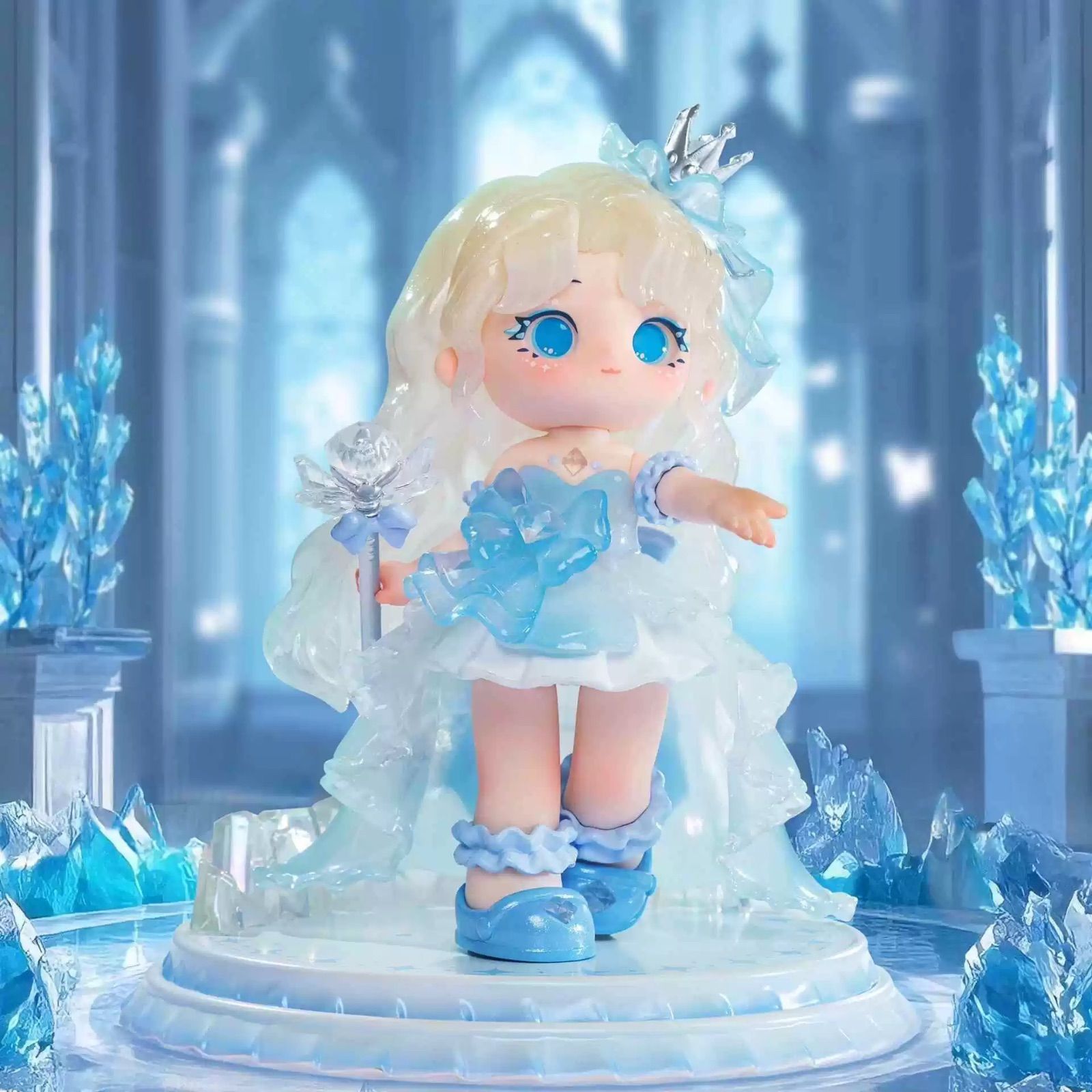 【開封済｜シークレット】Letsvan x Ziyuli 又梨 Season5 璀璨石刻 “きらきら光る石の彫刻” 海外限定 Lolita Style 人形 人偶 ドール 置物 ブラインドボックス【モデル：钻石星辰 Size：高さ14cm】blue 1