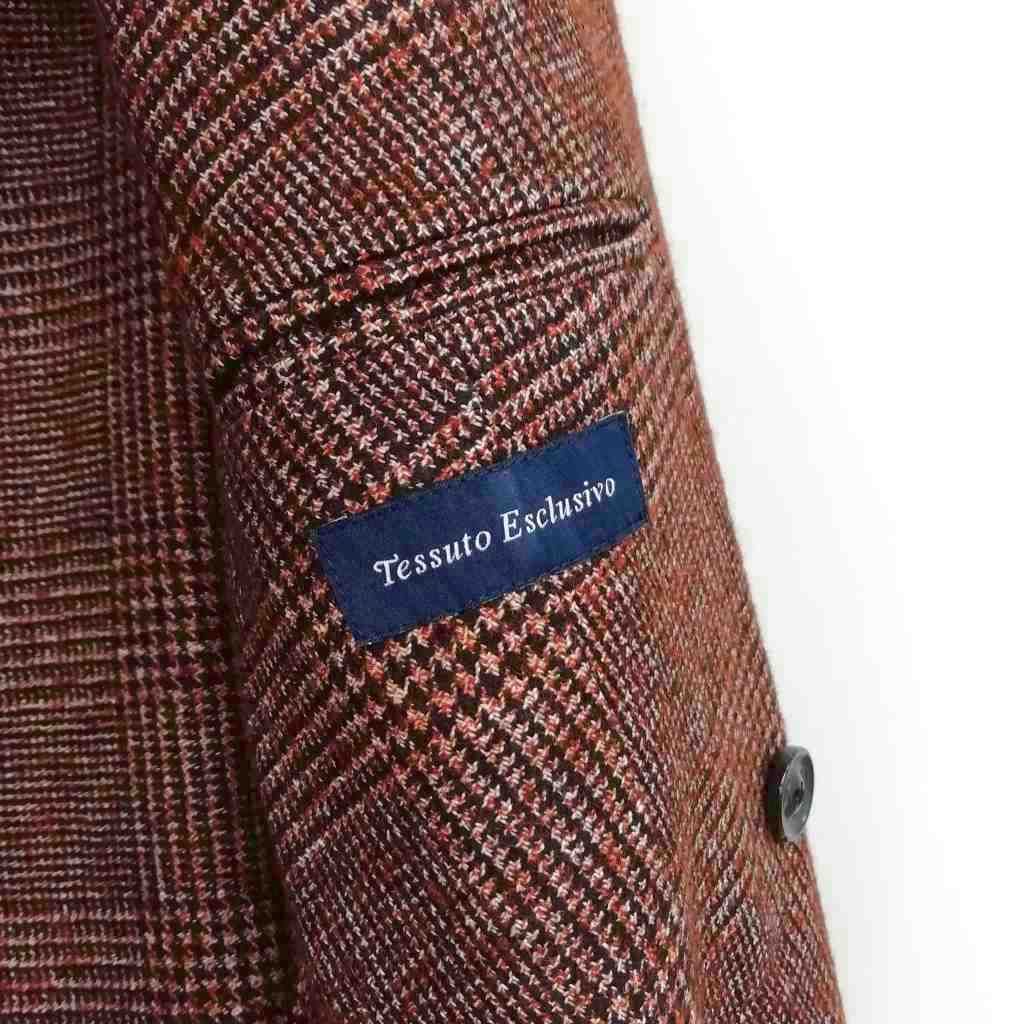 未使用級 LARDINI テーラードジャケット ダブル グレンチェック柄 44 ラルディーニ 44 ダブルジャケット グレンチェック ブレスト