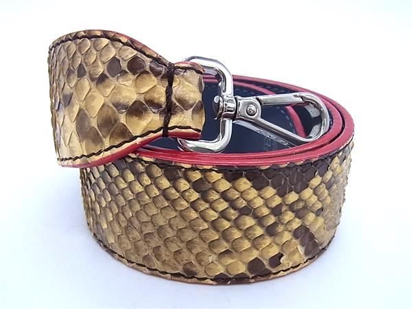 □極上□本物□極美品□ FENDI フェンディ ストラップユー パイソン